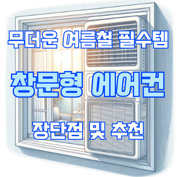 무더운 여름철 필수템, 창문형 에어컨 장단점 및 추천
